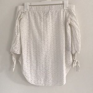 Women’s White Off-Shoulder Shirt